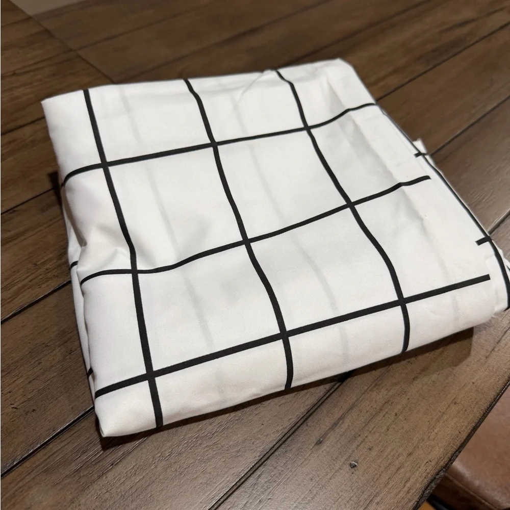 72x72 Black & White Shower Curtain.